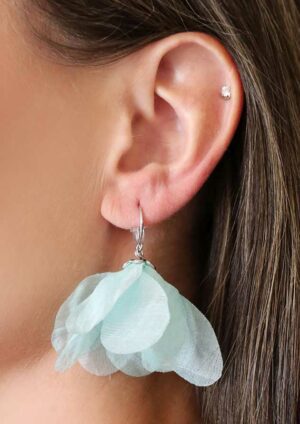 Flower Flutters Earring Mint Green - LE293
