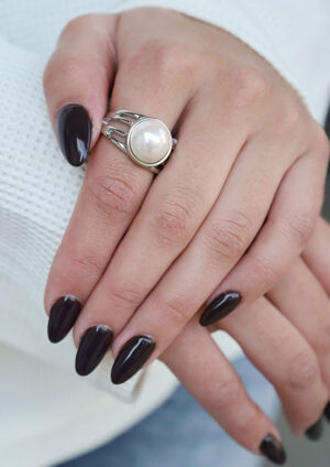 Rosaline Pearl Split Quad Ring -LRP10