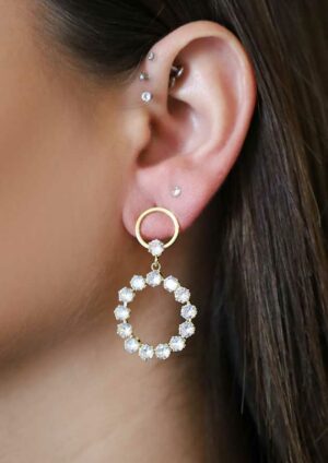Radiant Orbit Crystals Earrings -BR43