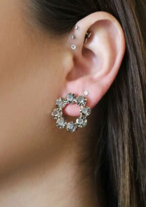 Radiant Orbit Gemstone Earrings - BR42