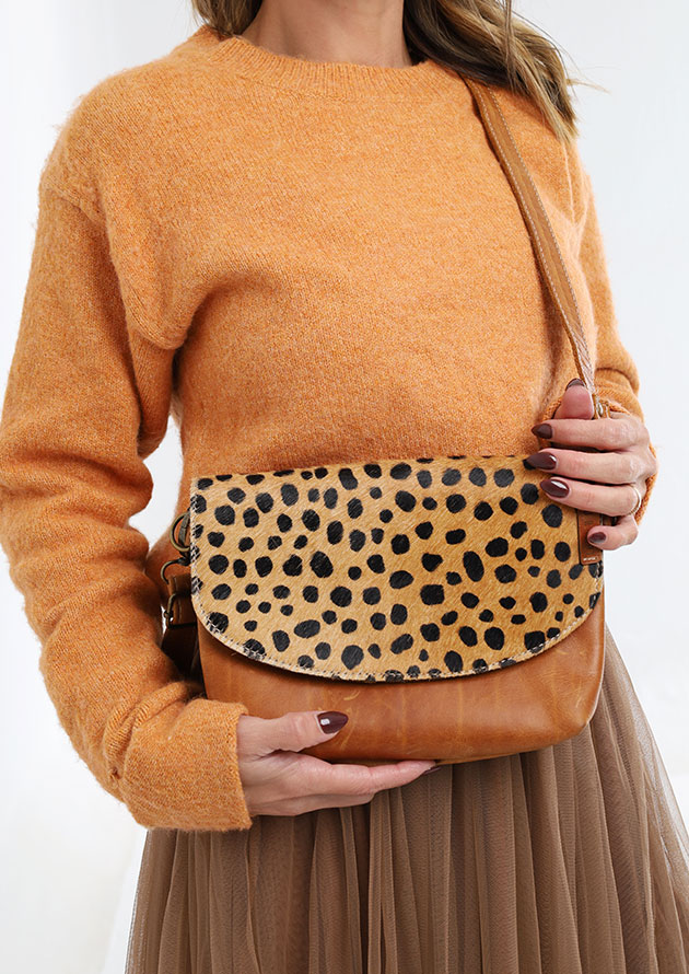 Medium Toffee Bag Cheetah Brown Flap - LF02 - Image 2
