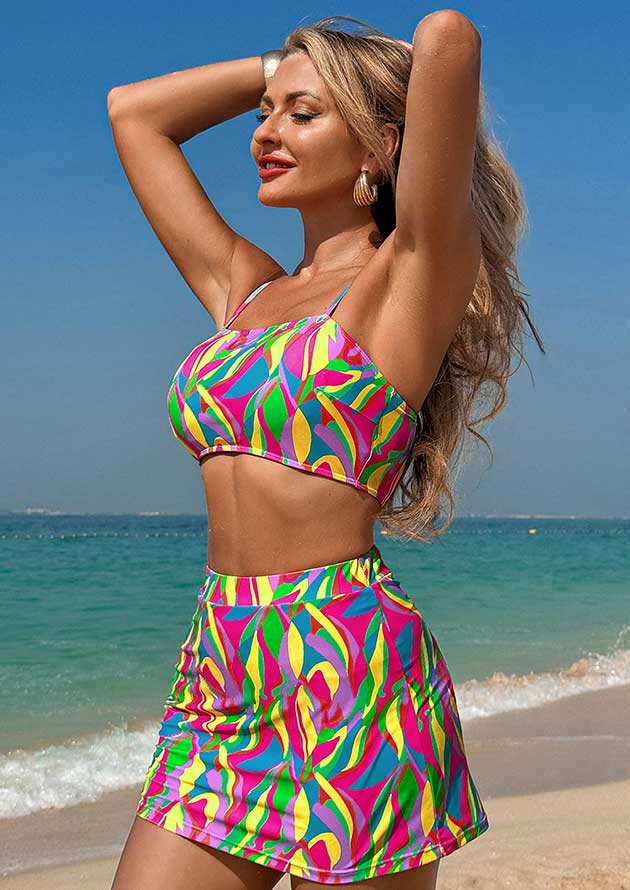 Phillipa Abstract Textured High Waist Bikini - Image 4