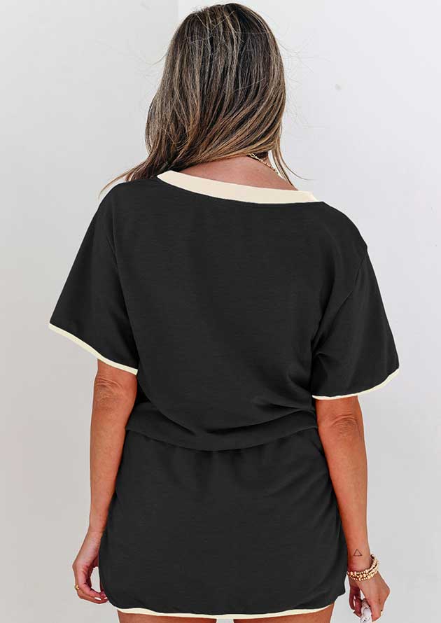 Street Edge Colour Block Edge Black Co-Ord - Image 4
