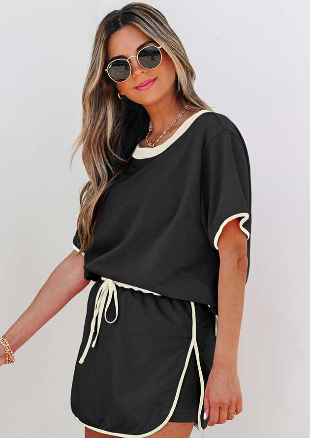 Street Edge Colour Block Edge Black Co-Ord - Image 3
