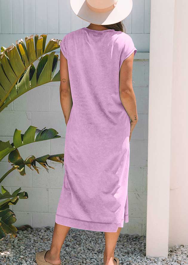 Strolling Beach Washed Pink Maxi Dress - Image 2