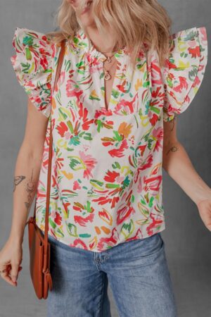 Free Spirit Flutter Sleeve Blouse
