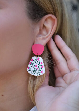 Wild Flower Pink Earrings - TE22