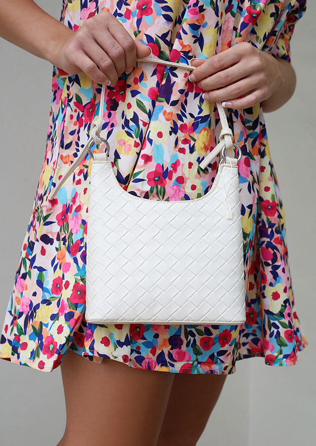 Donna Weave Beige Handbag - LH60