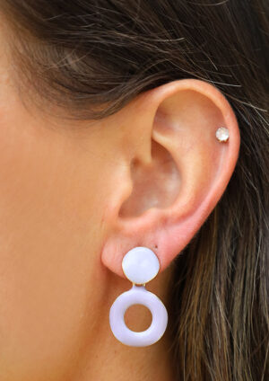 Layla Donut Earrings Purple -LM027