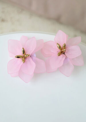 Layla Frangiepani Earrings Pink - LM005