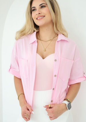 Rome Button Down Pink Shirt