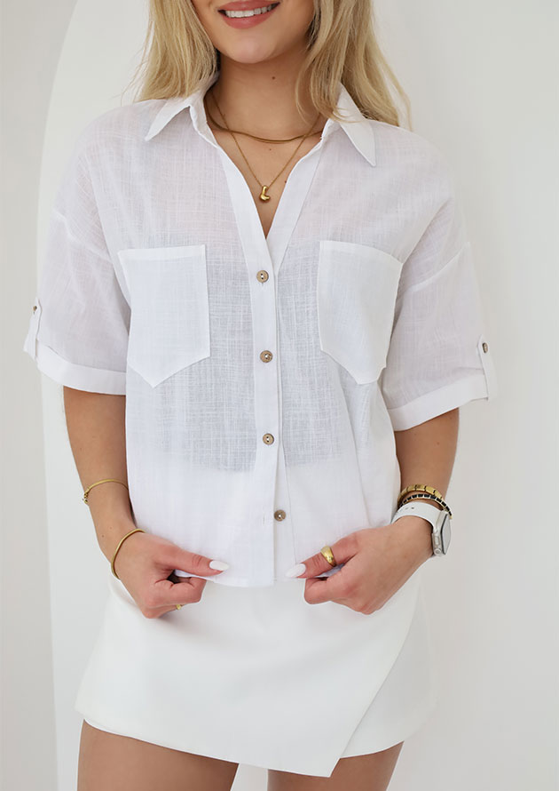 Rome Button Down White Shirt - Image 2