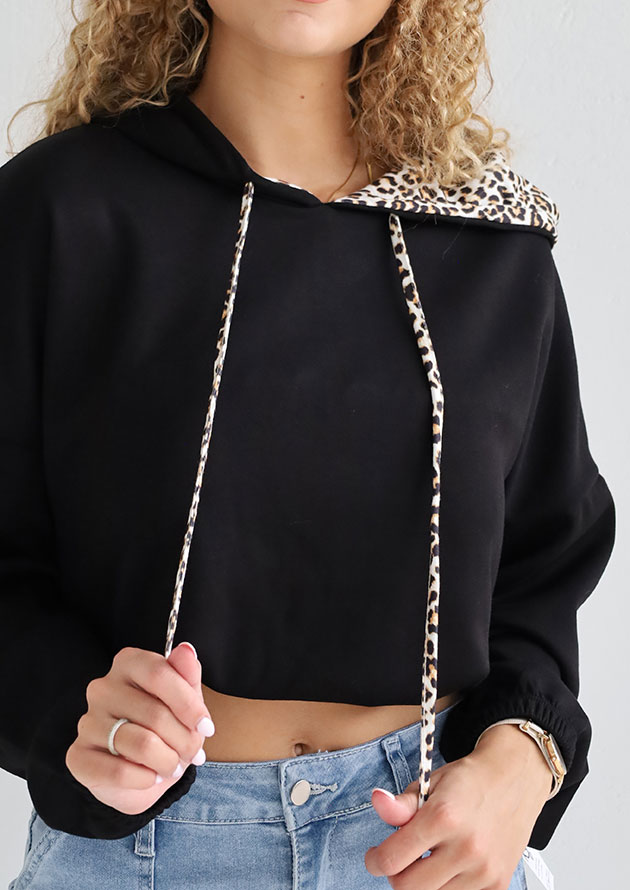 Ghandi Drawstring Black Hoodie - Image 4