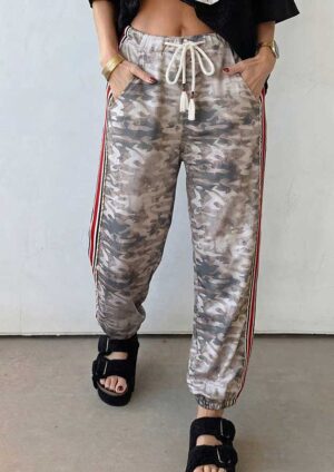 Battalion Striped Side Panel Khaki Camouflage Pants