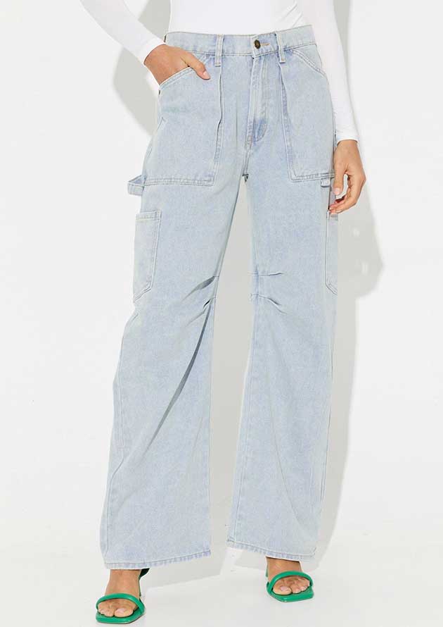 Hartland Pocketed Shift Sky Blue Jeans