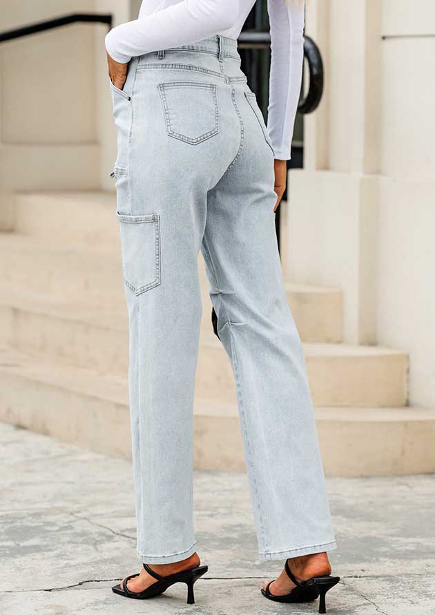 Hartland Pocketed Shift Sky Blue Jeans - Image 3