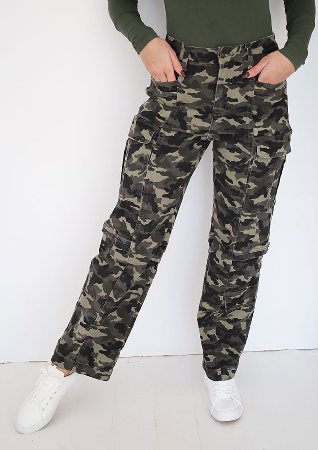 Hoedspruit Camouflage Pockets Denim Pants