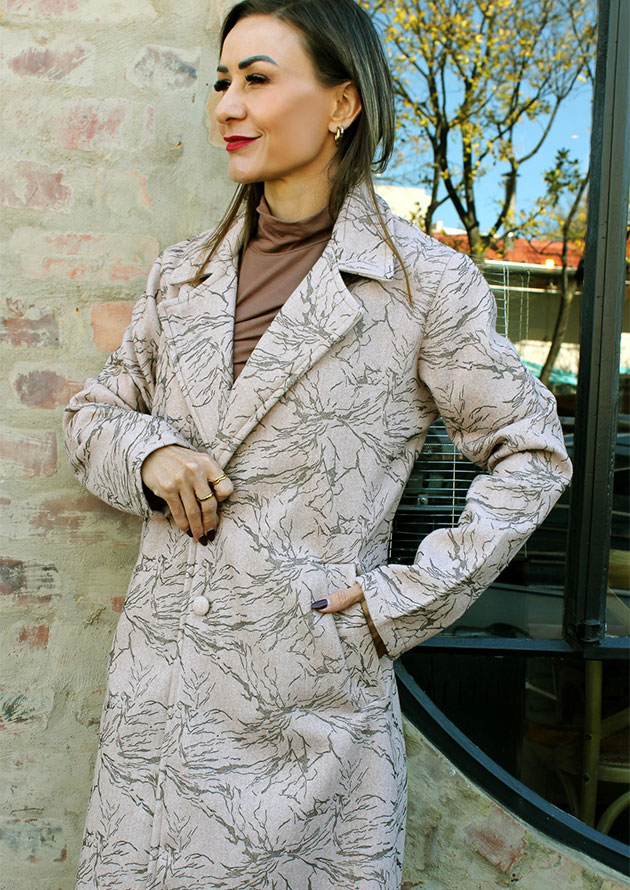 Jane Coat Maxi Latte - Image 4