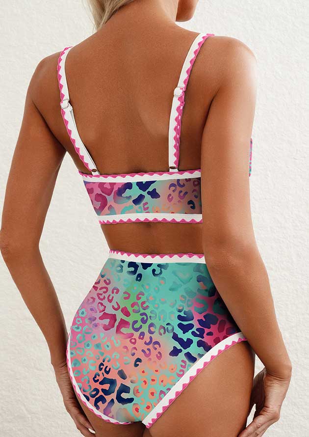 Kira Ricrac Trim Square Neck High Waist Bikini - Image 2