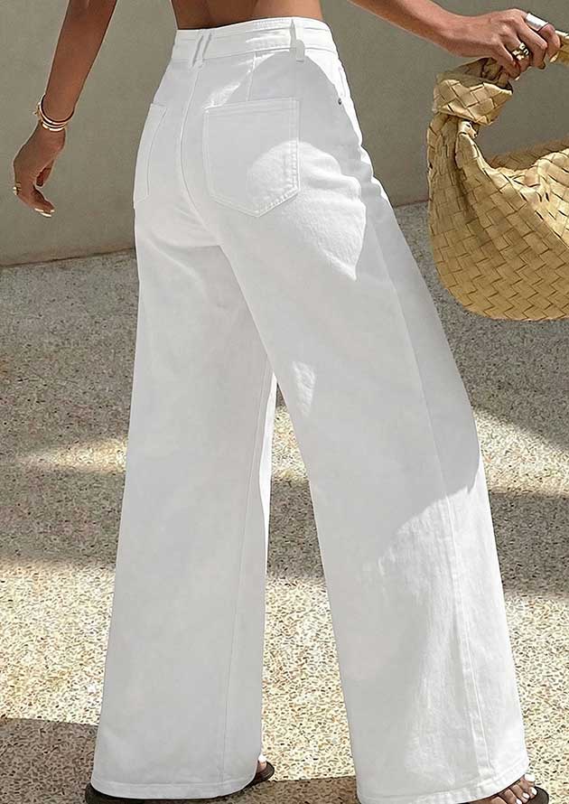 Snow White Solid Colour Jeans - Image 4