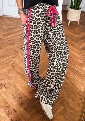 Bushveld Racer Jogger Casual Leopard Rose Pants