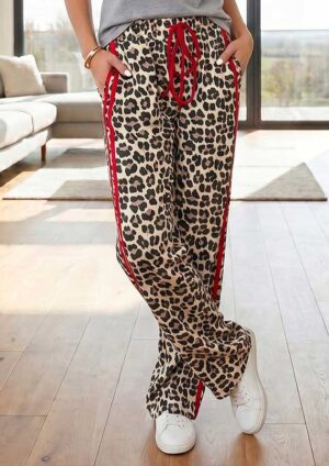 Bushveld Racer Jogger Casual Leopard Red Pants