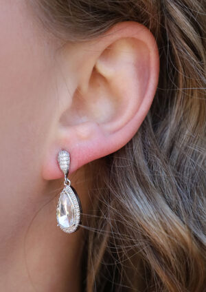 Diamante Teardrop Earrings - BR158