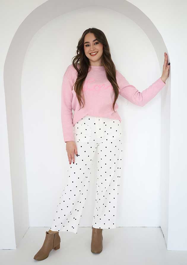 Dotty Scalloped Patch Shift Pants - Image 2
