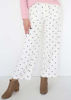 Dotty Scalloped Patch Shift Pants