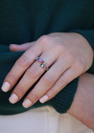 Double Divide Silver Ring - LRG126