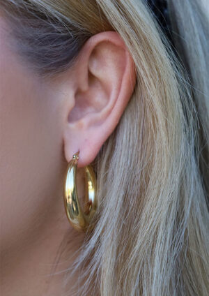 Main Attraction Gold Hoops Earrings - LM064