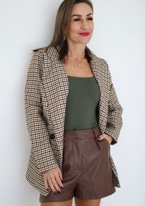 Plaid It Button Blazer