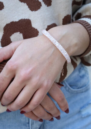 Straight Mesh Rose Gold Bracelet - LW04