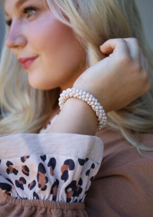 Suger Plum Sparkle Beads Bracelet - LW54