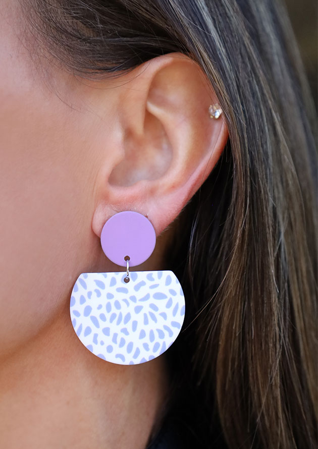 Tina Purple Earrings - TE26