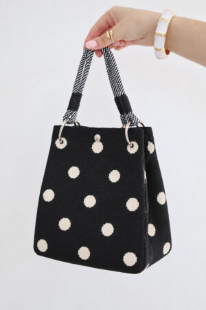 Tiny Polka Black Handbag