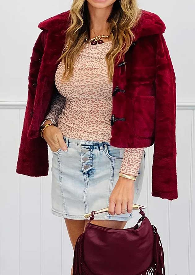 Bardot Leopard Fold-Over Off Shoulder Long Sleeve Top - Image 3