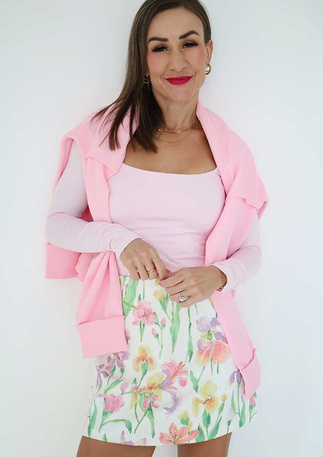 Julia Pink Long Sleeve Top - Image 2