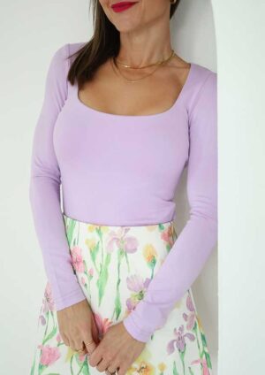 Julia Purple Long Sleeve Top