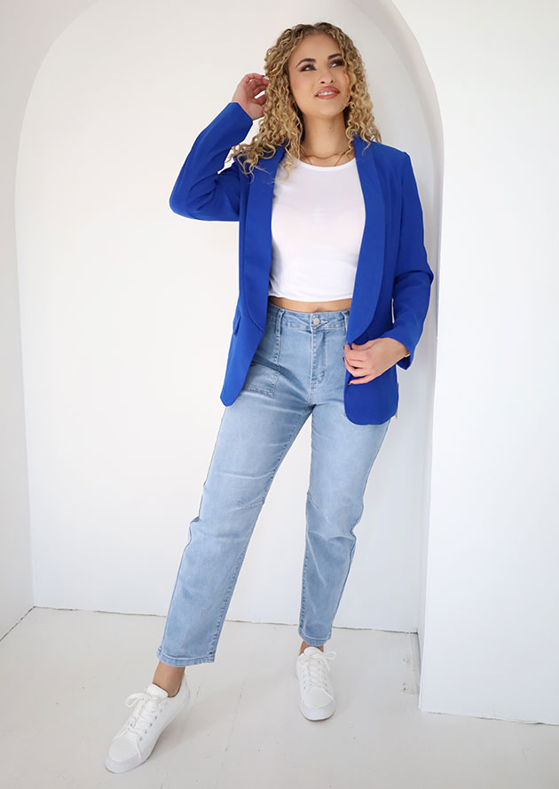 Palm Springs Collar Blue Blazer - Image 3