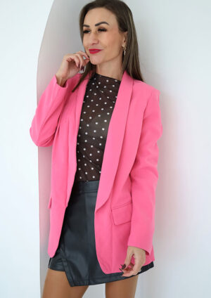 Palm Springs Collar Dark Pink Blazer
