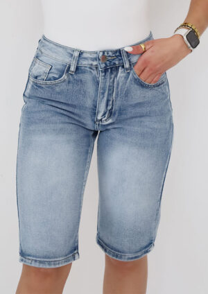 Bermuda Denim Knee Length Shorts