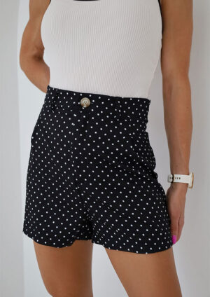 France Belted Polka Dot Shorts