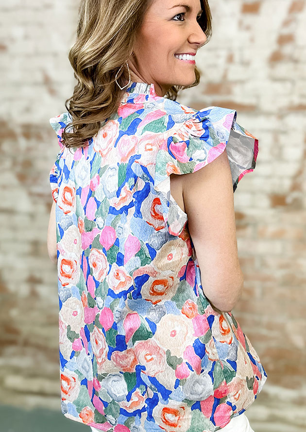Loreal Flutter Short Sleeve Blouse - Image 2