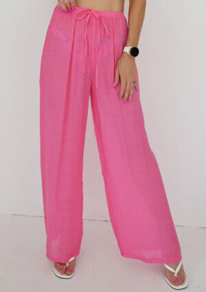 No Hassle Pink Beach Drawstring Pants