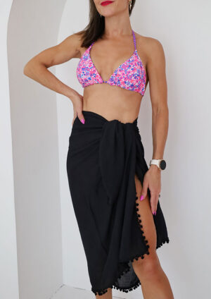 Pom Pom Black Sarong