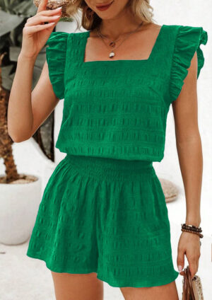 Touch Point Textured Green Co-Ord