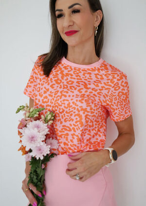 Wilder Days Orange Leopard Shirt