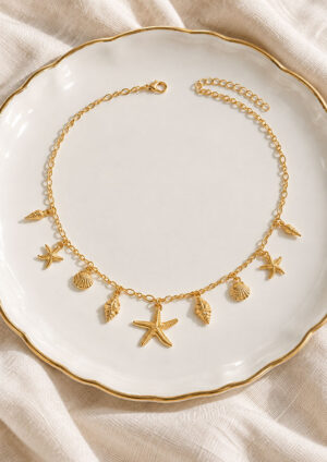 Atlantis Charm Gold Necklace - LNK51