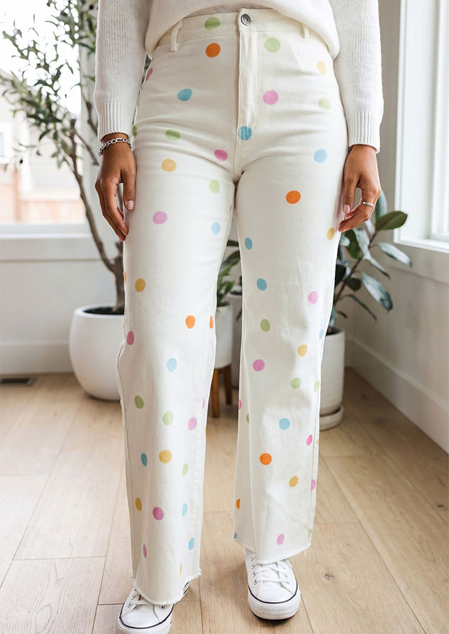Candy Pop High Waist Straight Leg Jeans
